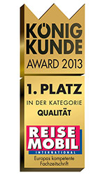 1. Platz Qualität Reisemobil