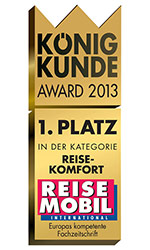 1. Platz Reisekomfort Reisemobil